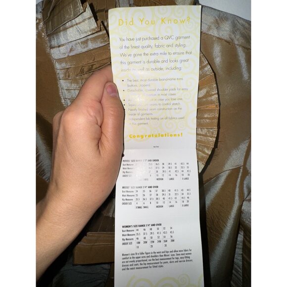 Victor Costa Occasion Gold Ruffle Belted‎ Jacket XS NWT QVC Glam Holiday Classic - Picture 7 of 9